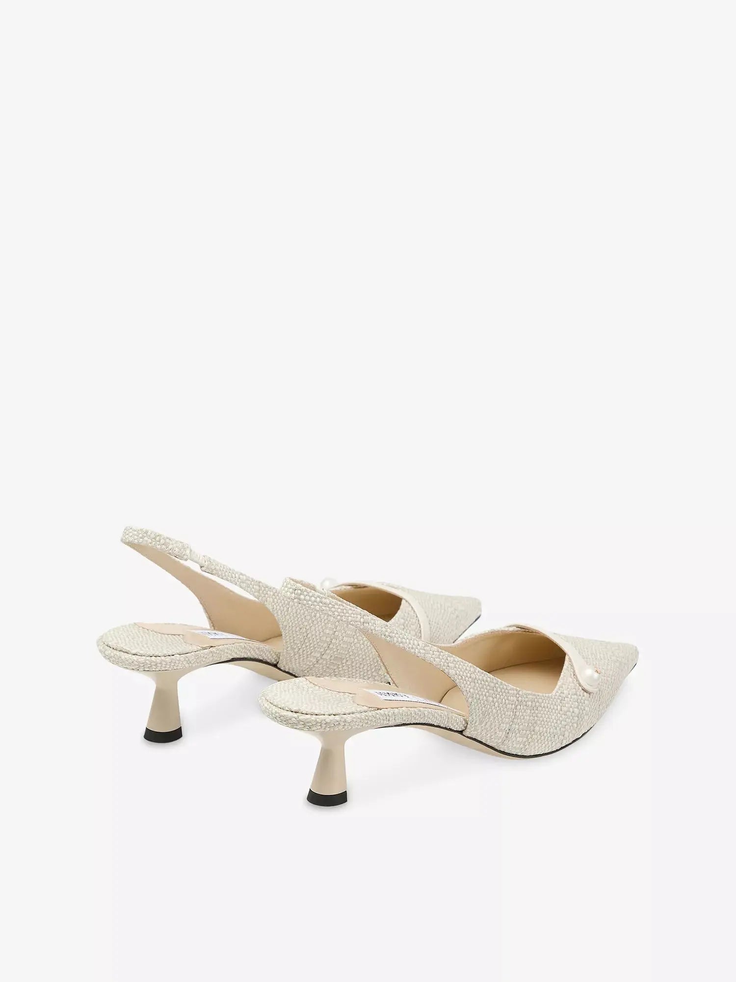 Jimmy Choo Women's Amita 45 Slingback Raffia Heeled Pumps Jimmy Choo