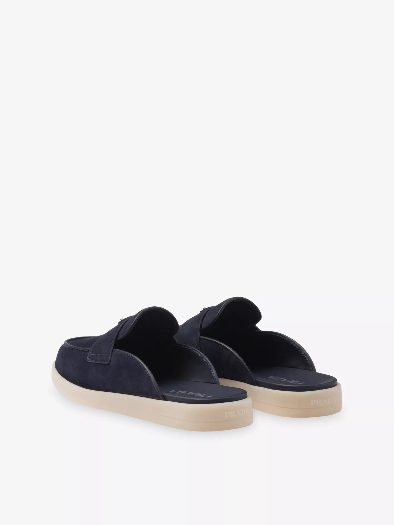 Prada Men's Triangle-Logo Suede Mules Prada