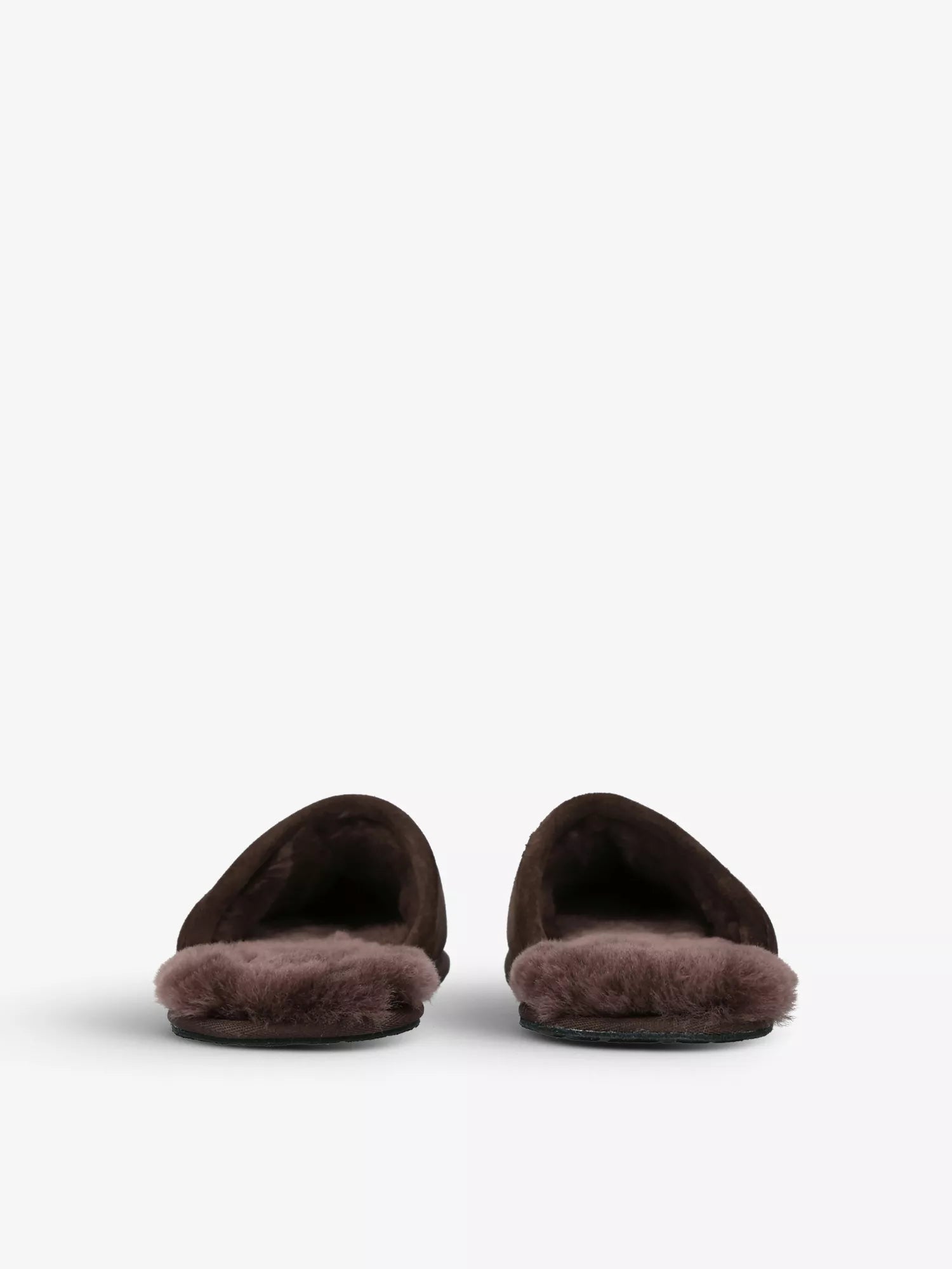 UGG Men's Scuff logo-embroidered suede and shearling slippers UGG