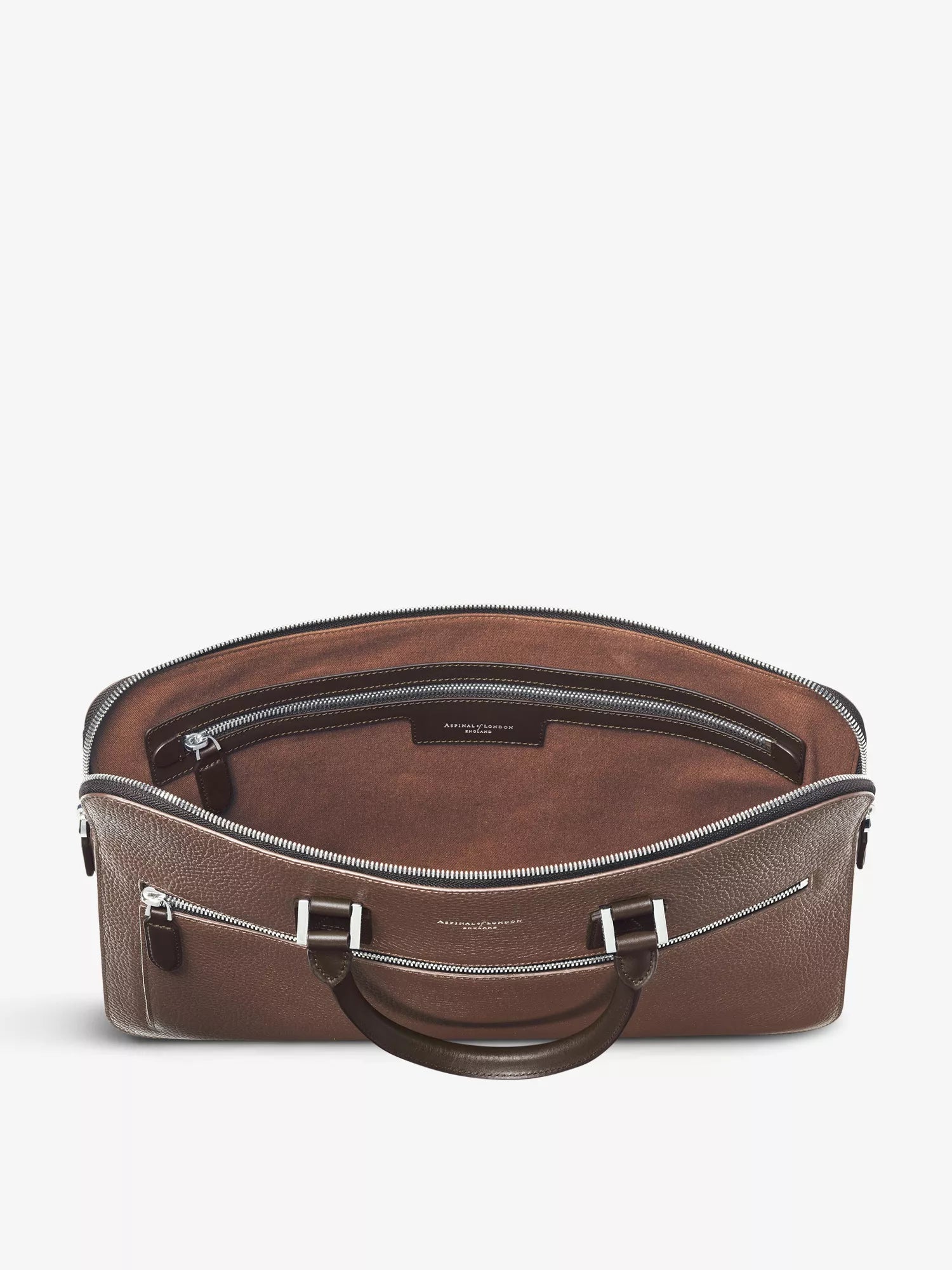 Aspinal of London Men's Logo-print double-handle grained-leather document case Aspinal of London