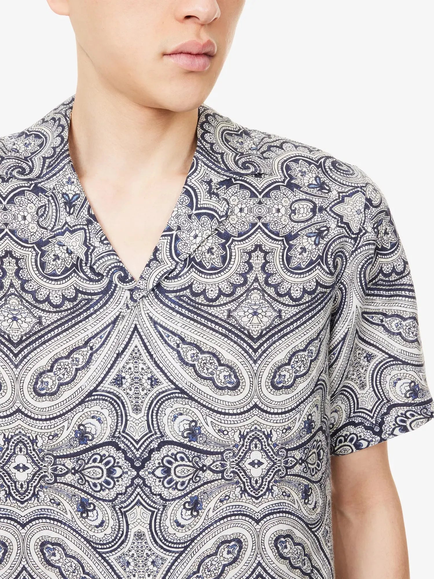 Orlebar Brown Men's Maitan Paisley Linen Shirt Orlebar Brown