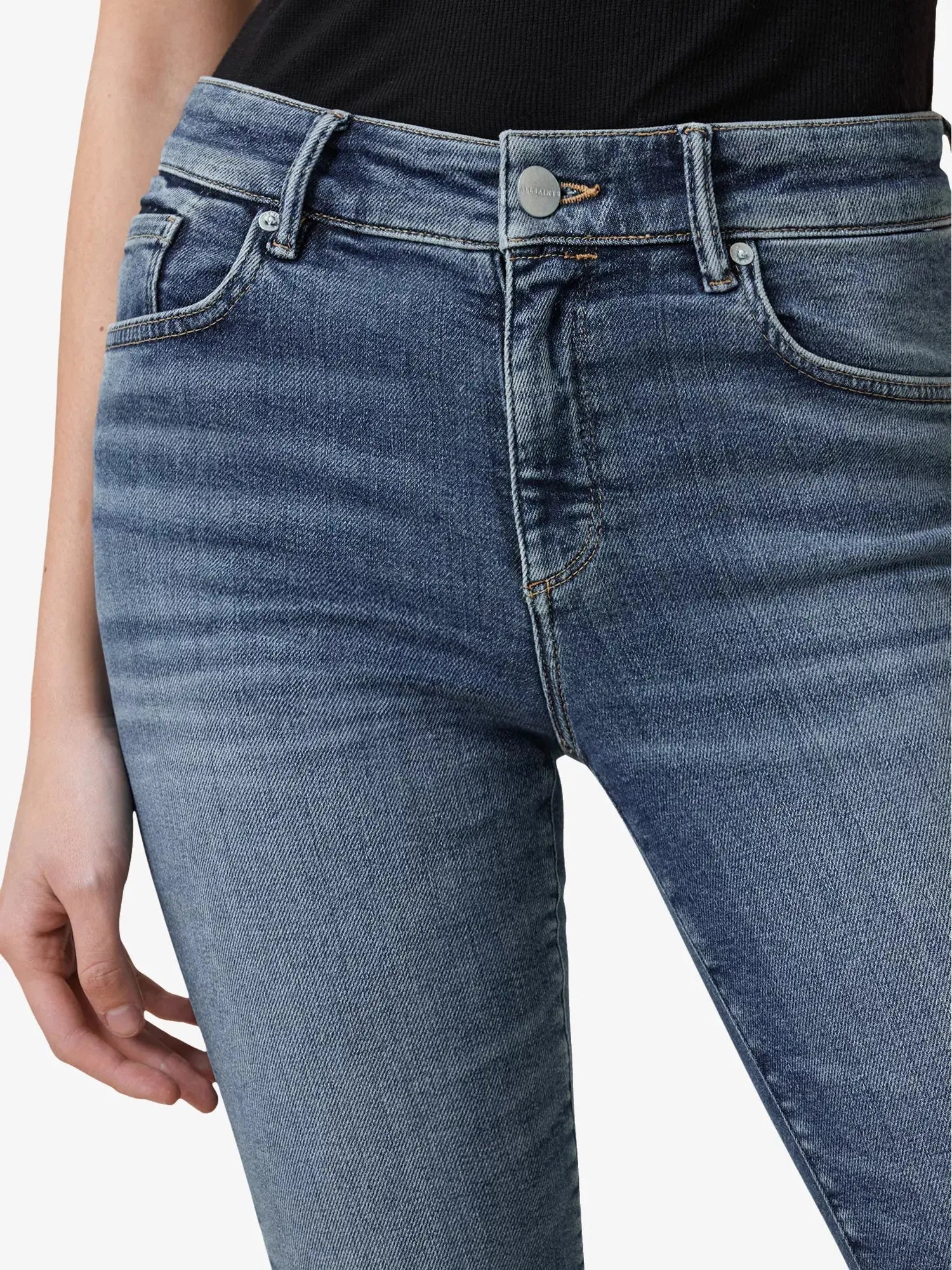 AllSaints Women's Miller Pushup Skinny-Leg High-Rise Cotton-Blend Stretch-Denim Jeans Allsaints