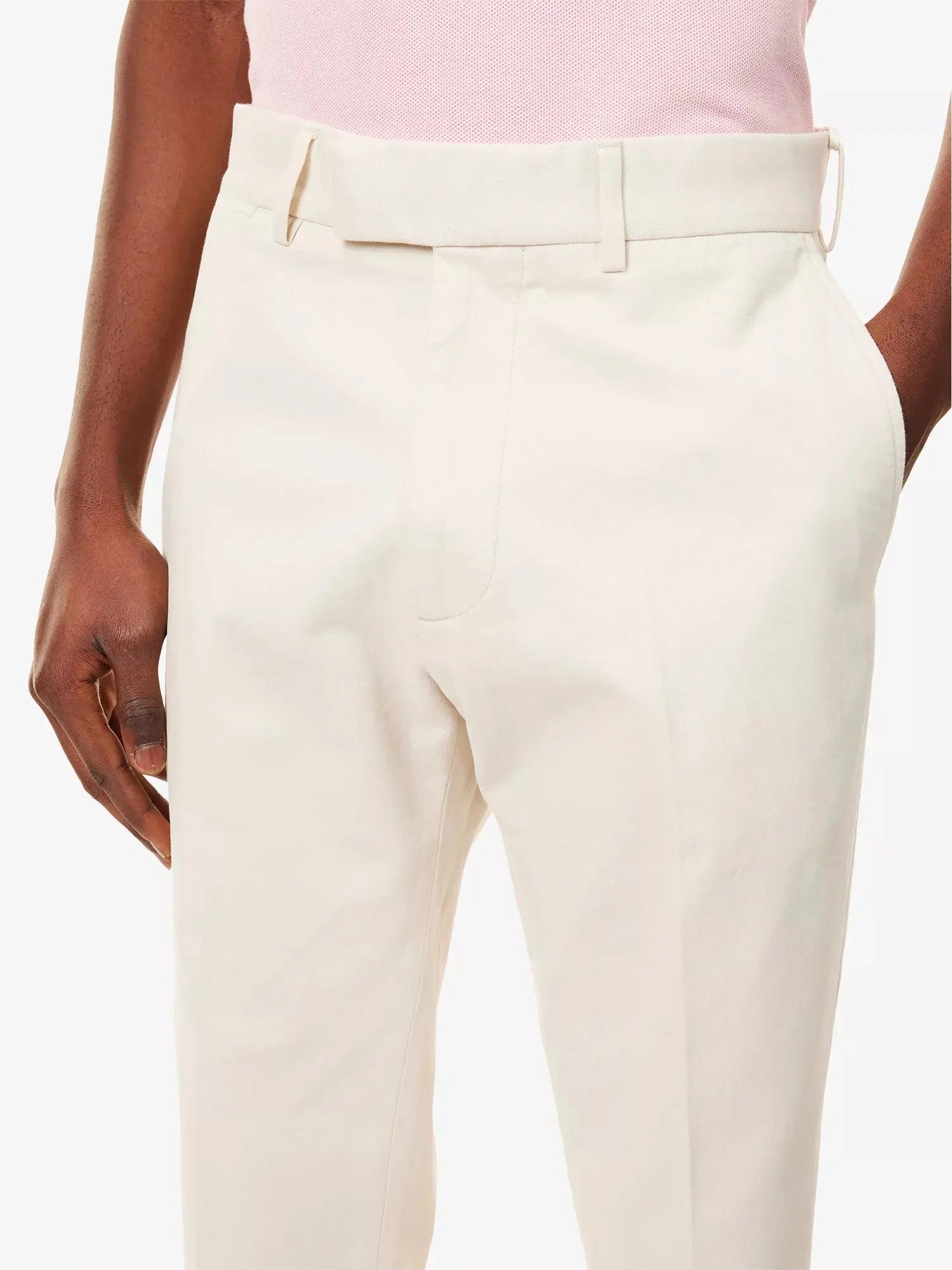 Tom Ford Men's Brush Tapered-Leg Cotton Chino Trousers Tom Ford