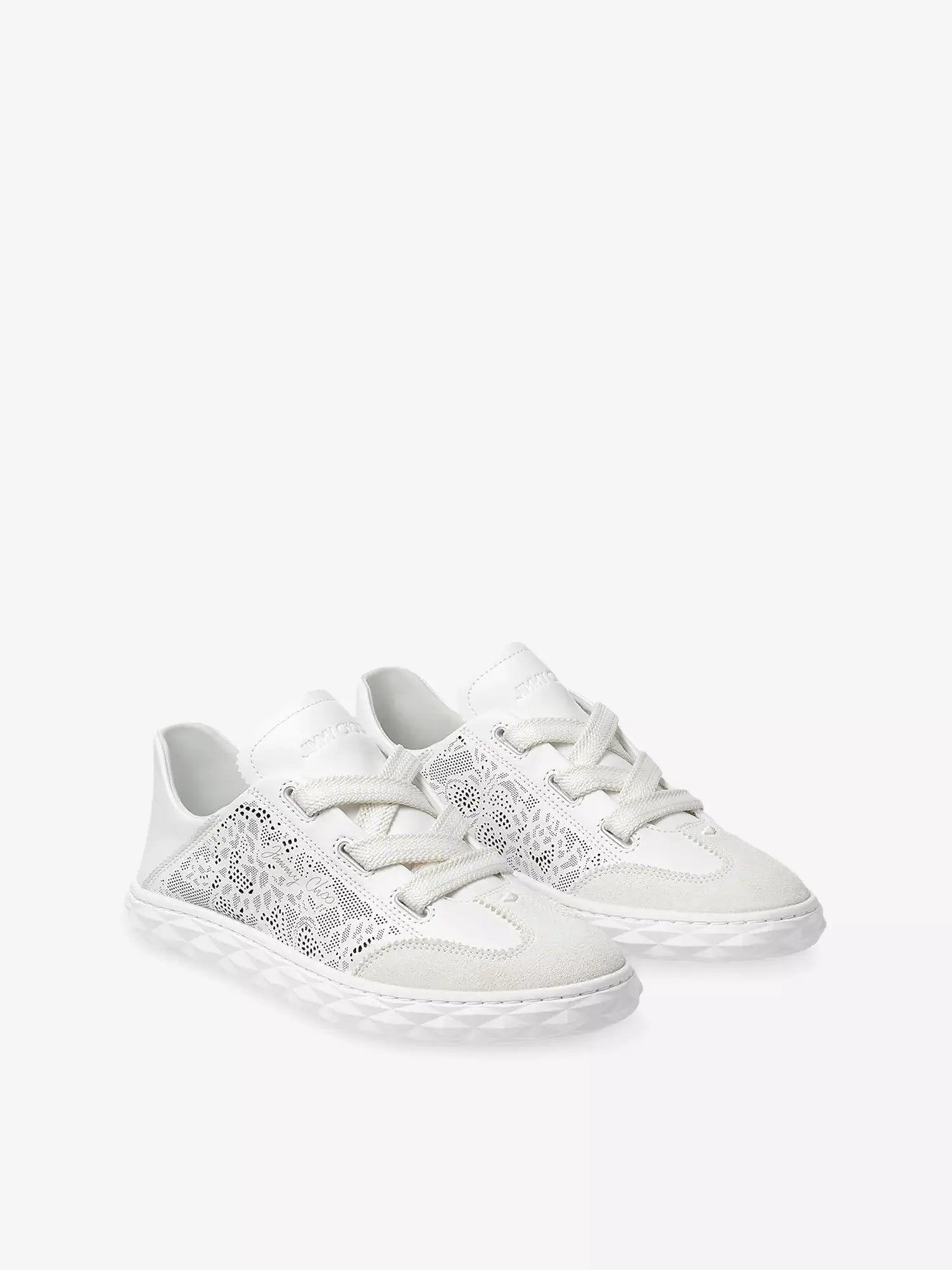 Jimmy Choo Women's Diamond Light Flex Perforated Leather Trainers Jimmy Choo