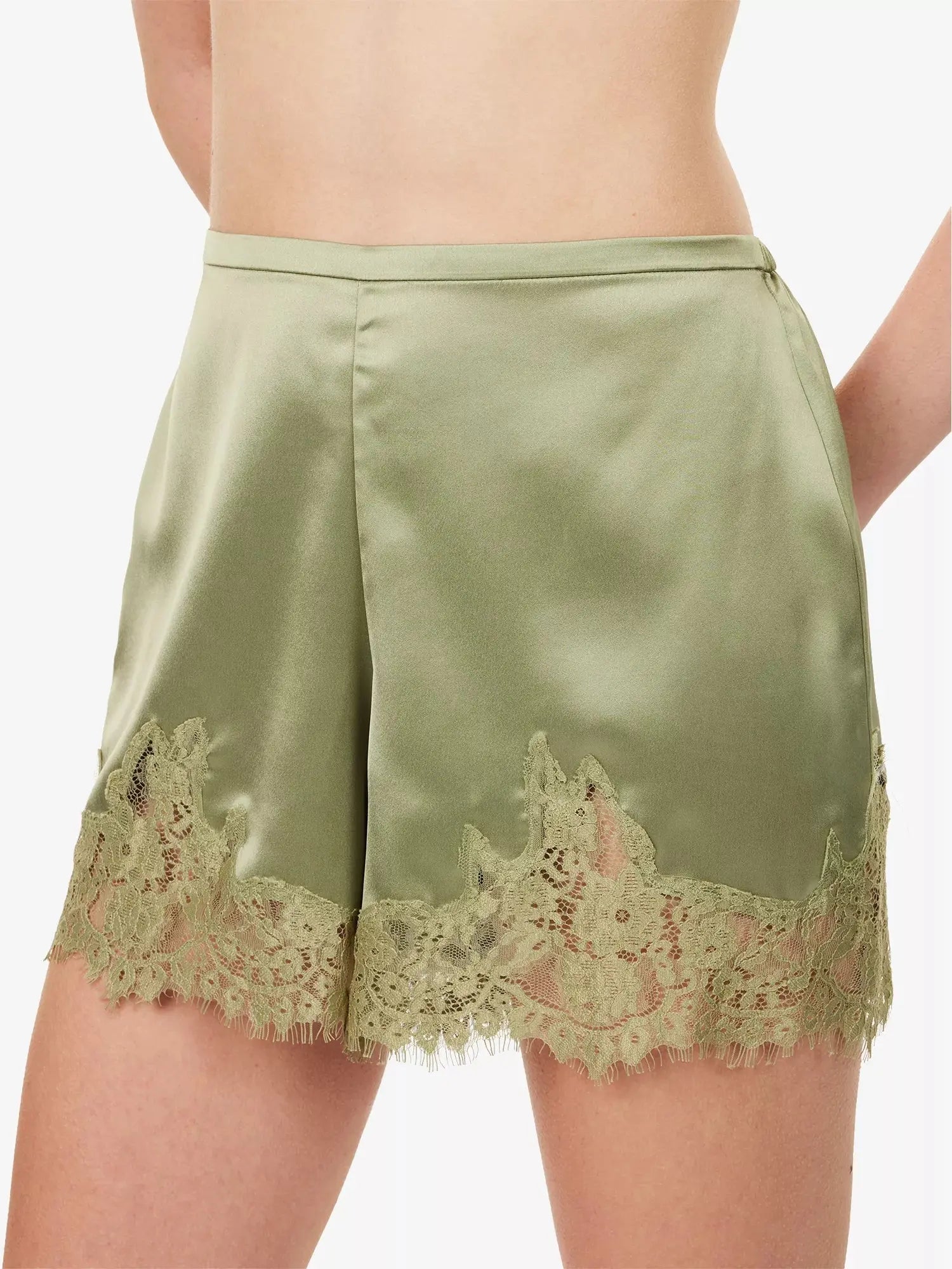 Reformation Women's Fern Floral-Lace Satin Shorts Reformation