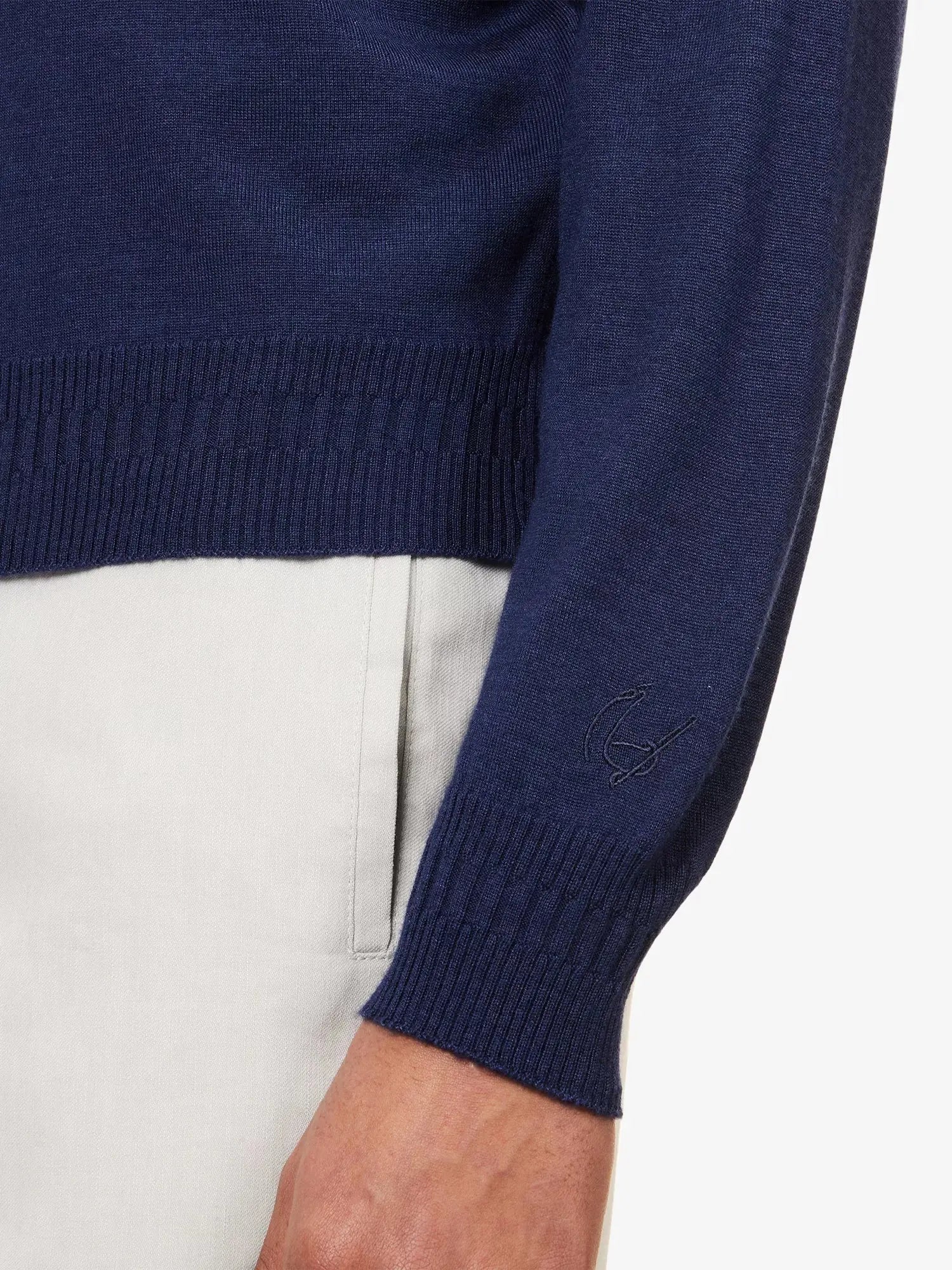 John Smedley x Bill Nighy Men's Cashmere and Silk-Blend Polo T-Shirt John Smedley