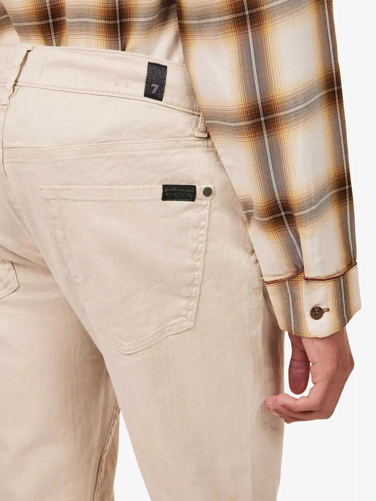 7 For All Mankind Men's Straight-Leg Linen And Cotton Denim Jeans 7 For All Mankind