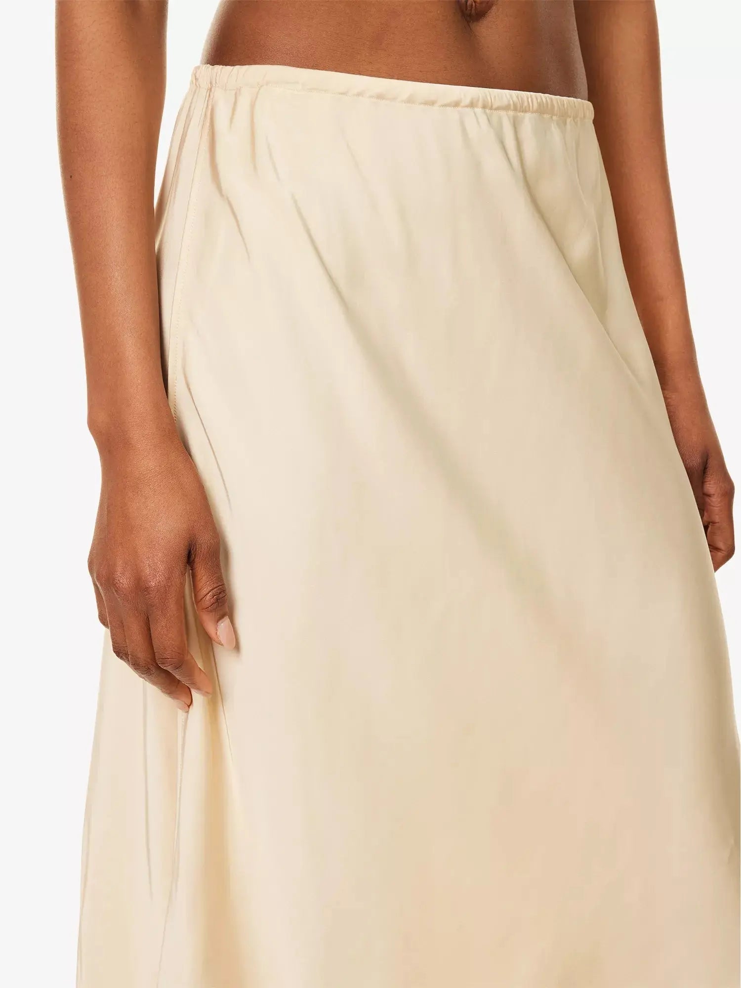 Vince Women's Pull-On Satin Midi Slip Skirt Vince
