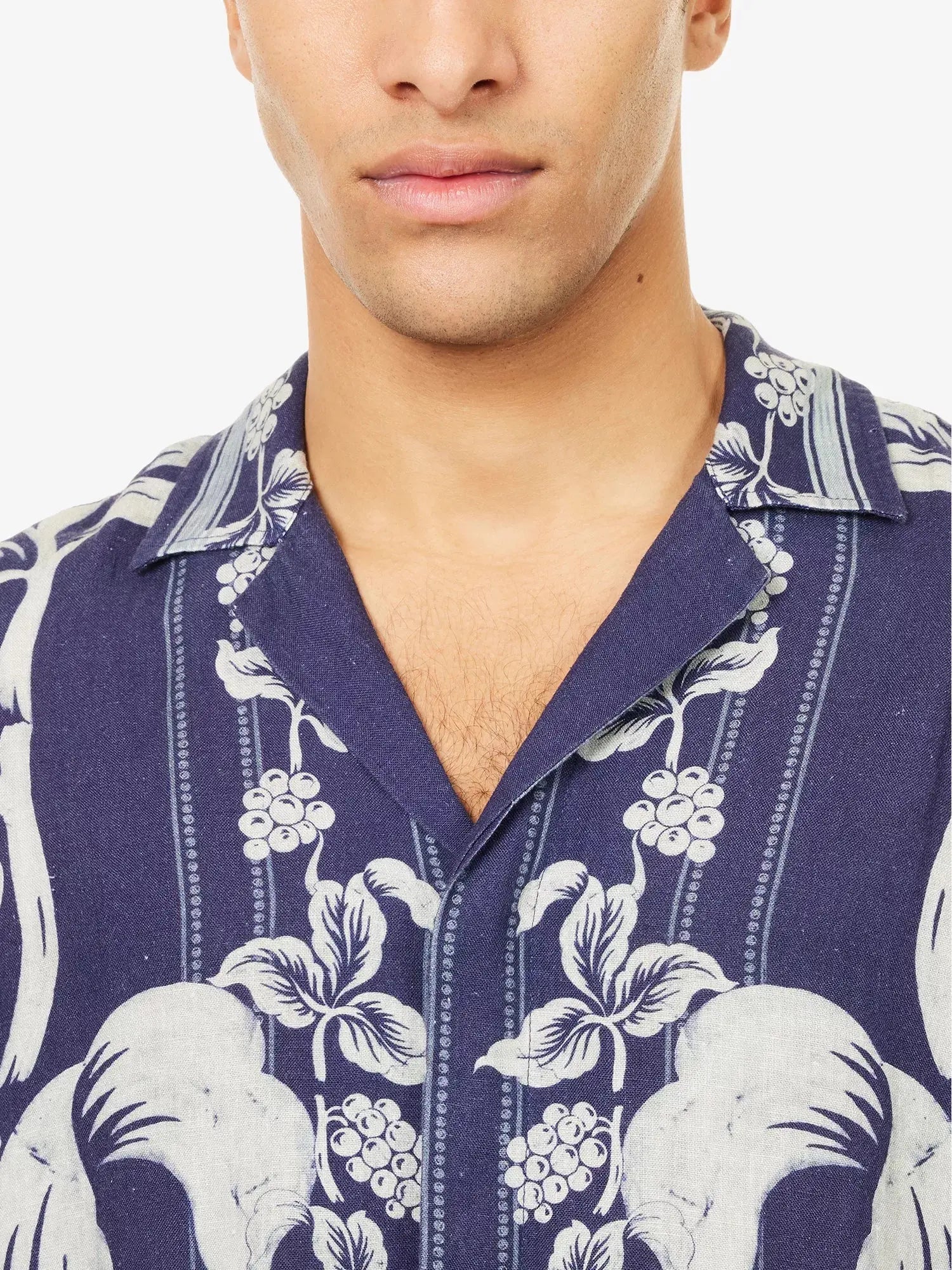 Orlebar Brown Men's Maitan Short-Sleeves Linen Shirt Orlebar Brown