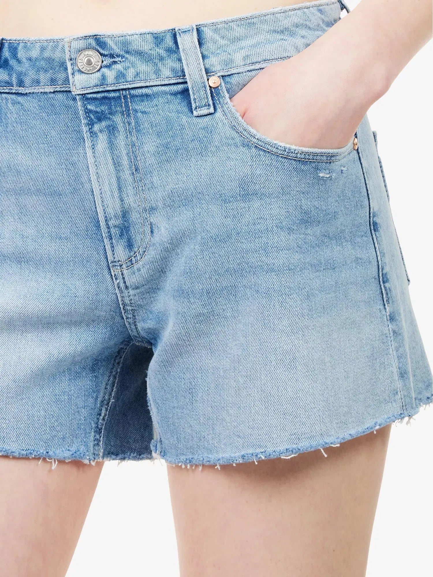 Paige Women's Dylan Raw-Hem Mid-Rise Denim Shorts Paige