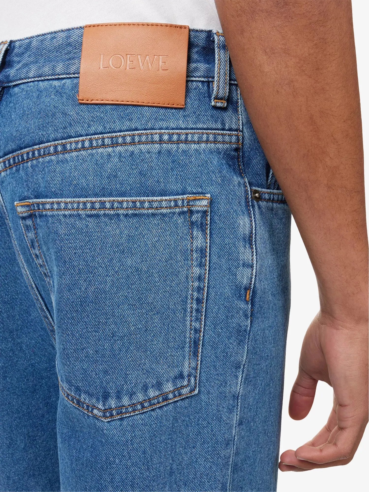Loewe Men's Logo-Anagram Baggy Denim Jeans Loewe