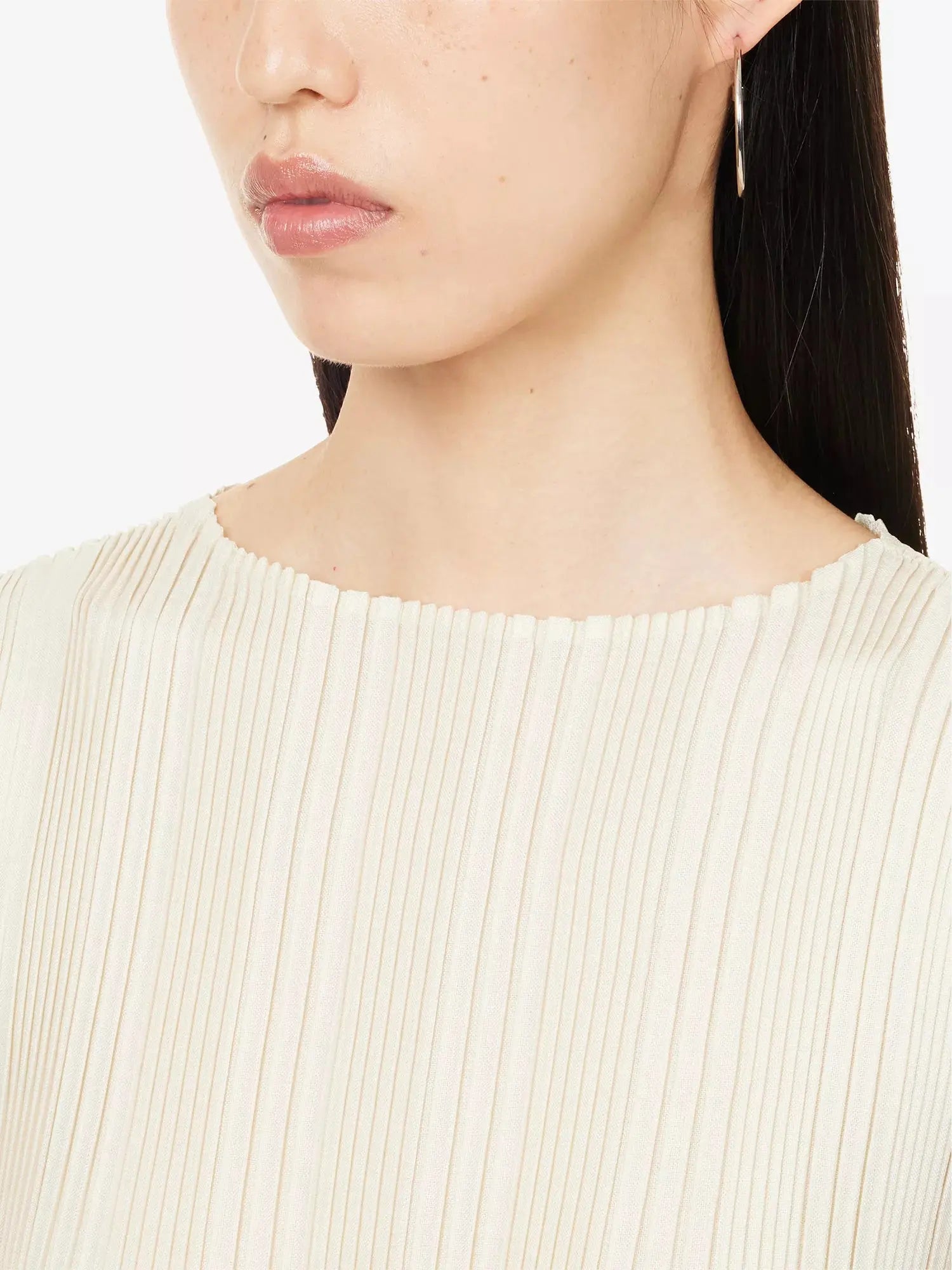 Issey Miyake Women's Sleeveless Pleats Knitted Midi Dress Issey Miyake