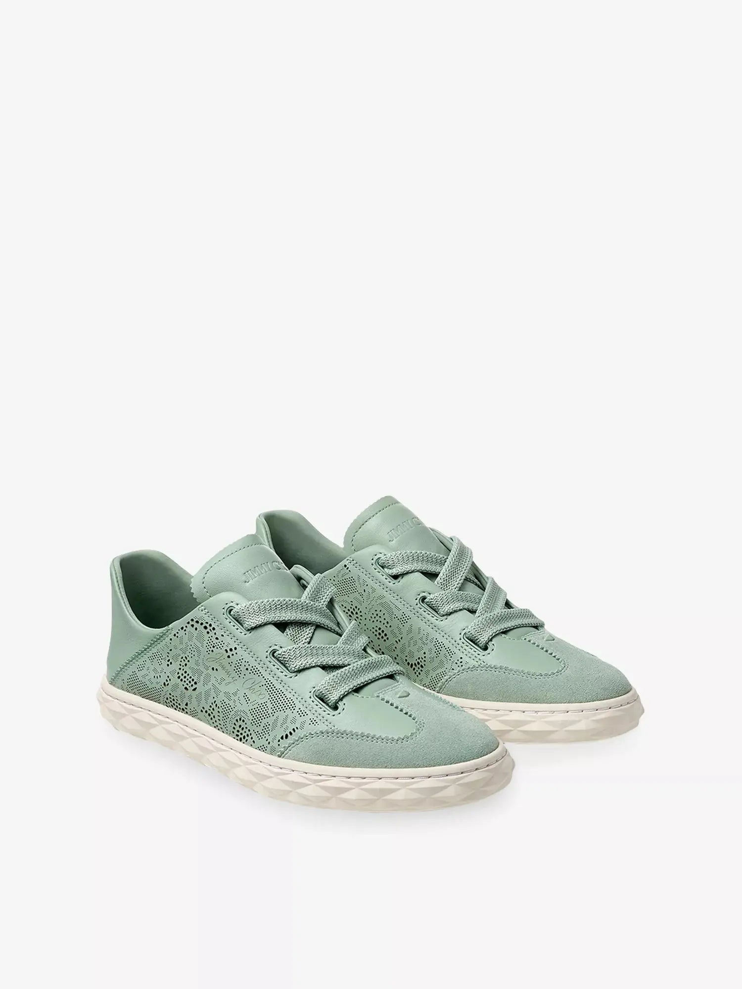 Jimmy Choo Women's Diamond Light Flex Perforated Leather Trainers Jimmy Choo