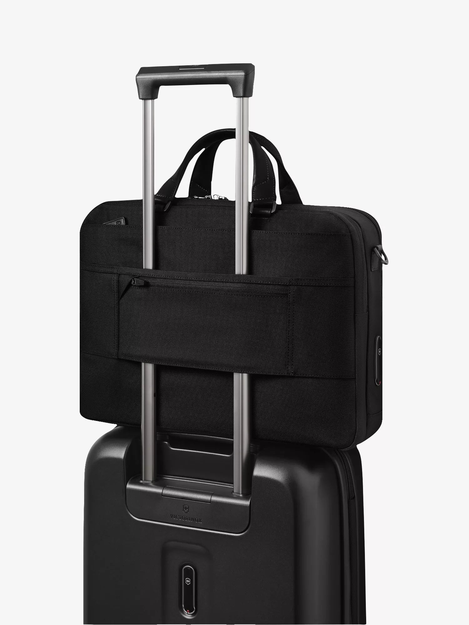 Victorinox Men's Mythic Deluxe Leather and Woven Briefcase Victorinox