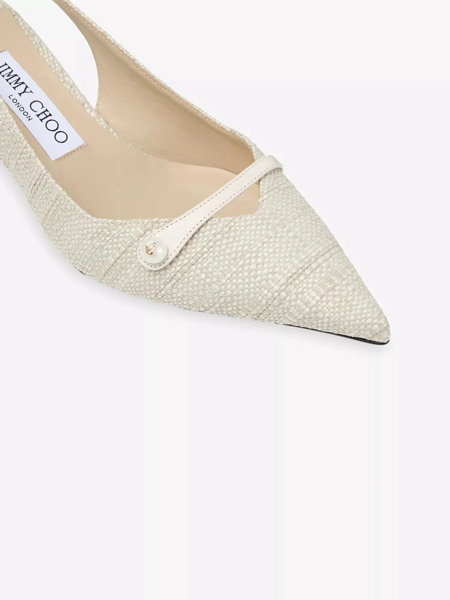 Jimmy Choo Women's Amita 45 Slingback Raffia Heeled Pumps Jimmy Choo