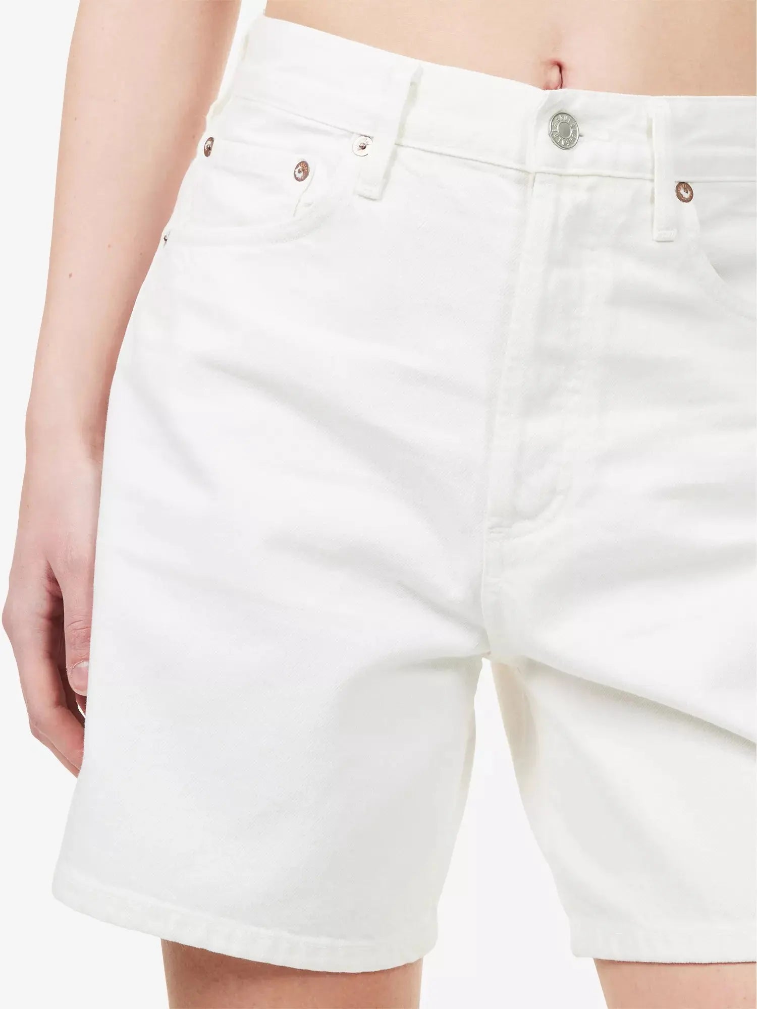 Agolde Women's Dame Wide-Leg Denim Shorts Agolde