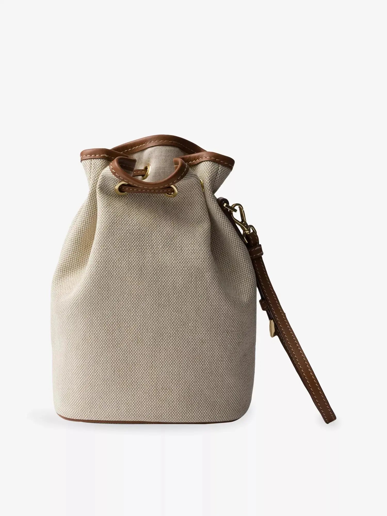 Prada Women's Logo-Plaque Canvas and Leather Pouch Prada