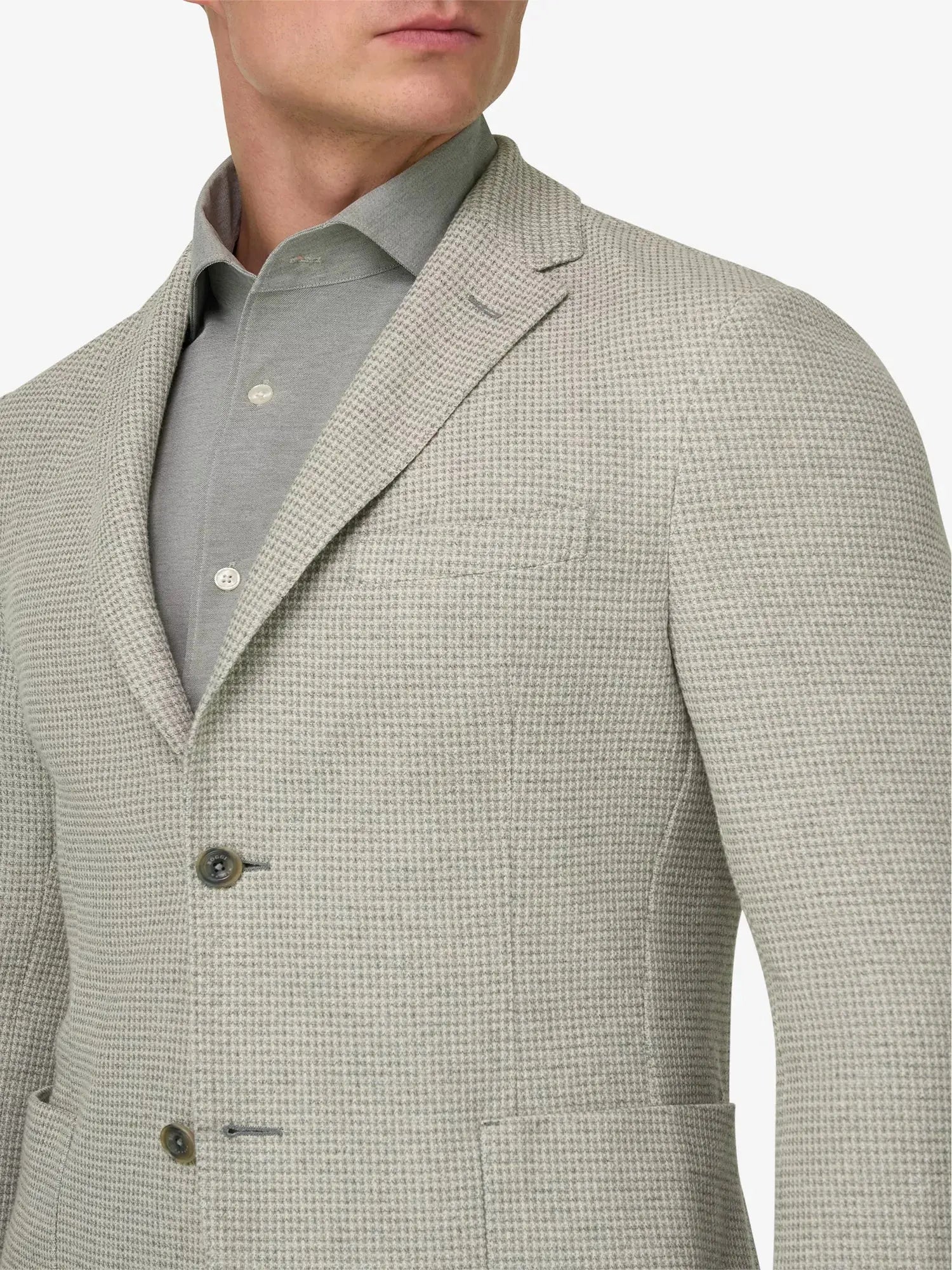 Boggi Milano Men's Textured Single-Breasted Linen and Cotton-Blend Blazer Boggi Milano