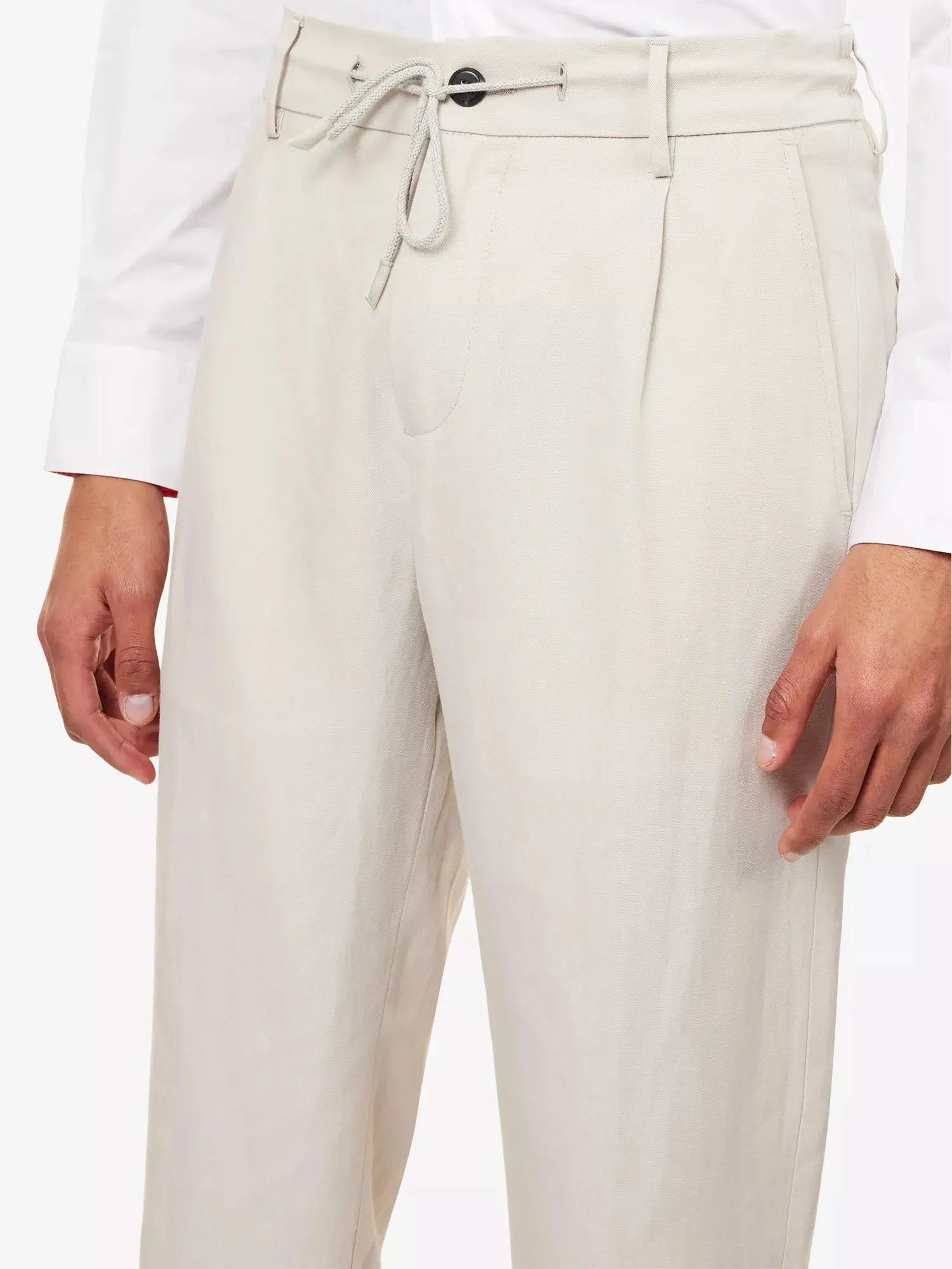 Eleventy Men's Slim-Leg Jogger Linen-Blend Trousers Eleventy