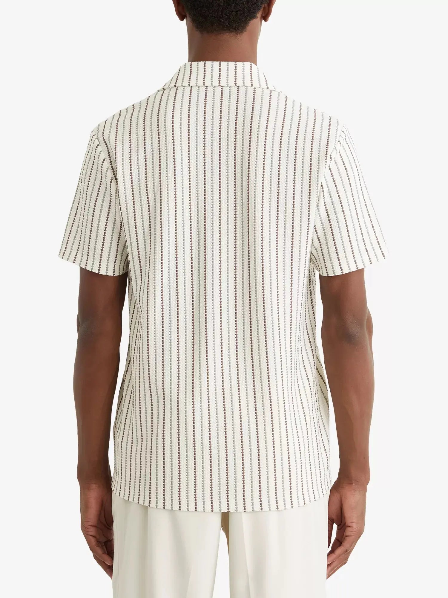 Reiss Men's Percy Cuban-Collar Stretch Cotton-Blend Shirt Reiss