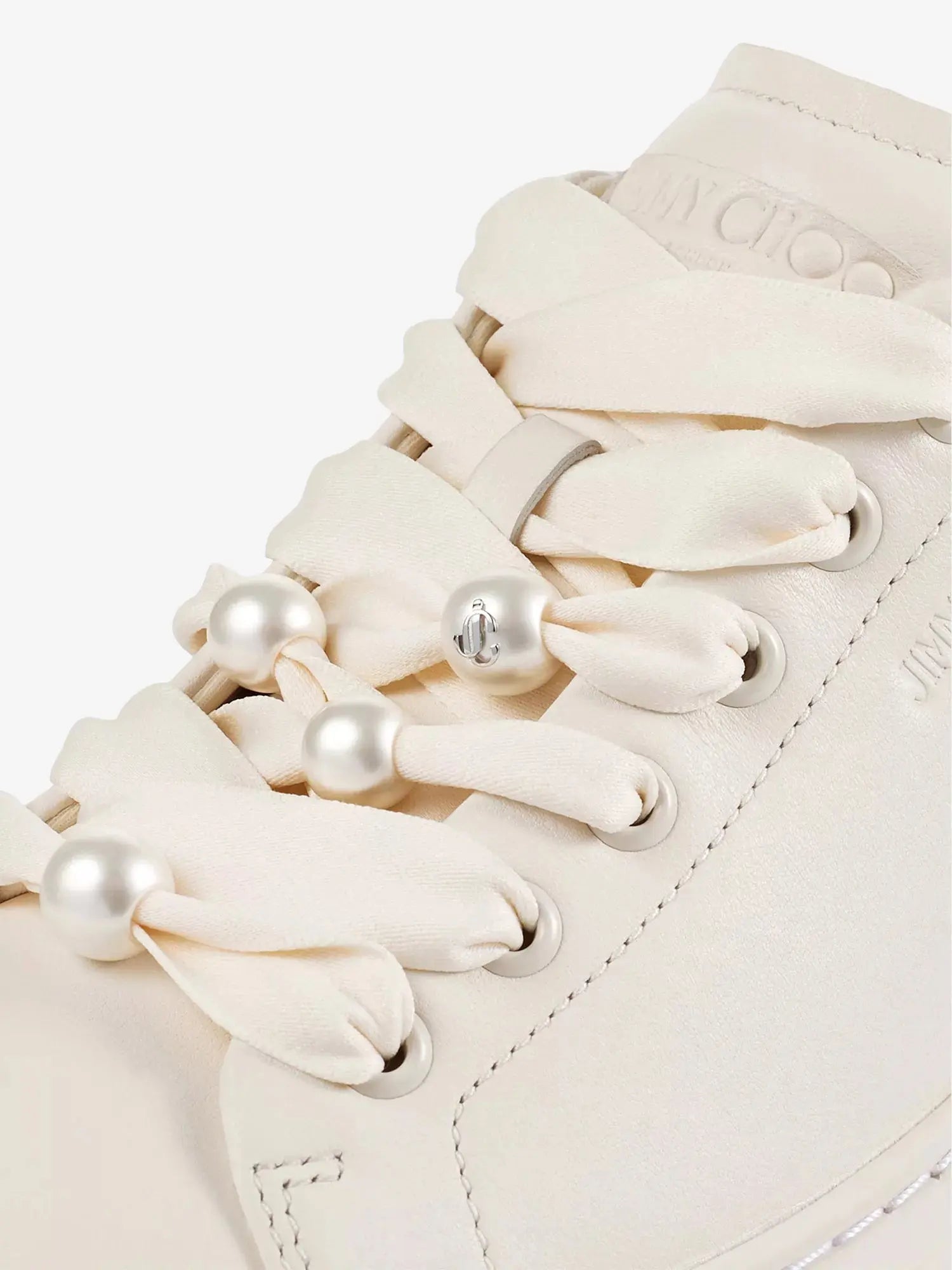 Jimmy Choo Women's Diamond Light Maxi Glitter-Embellished Leather Trainers Jimmy Choo