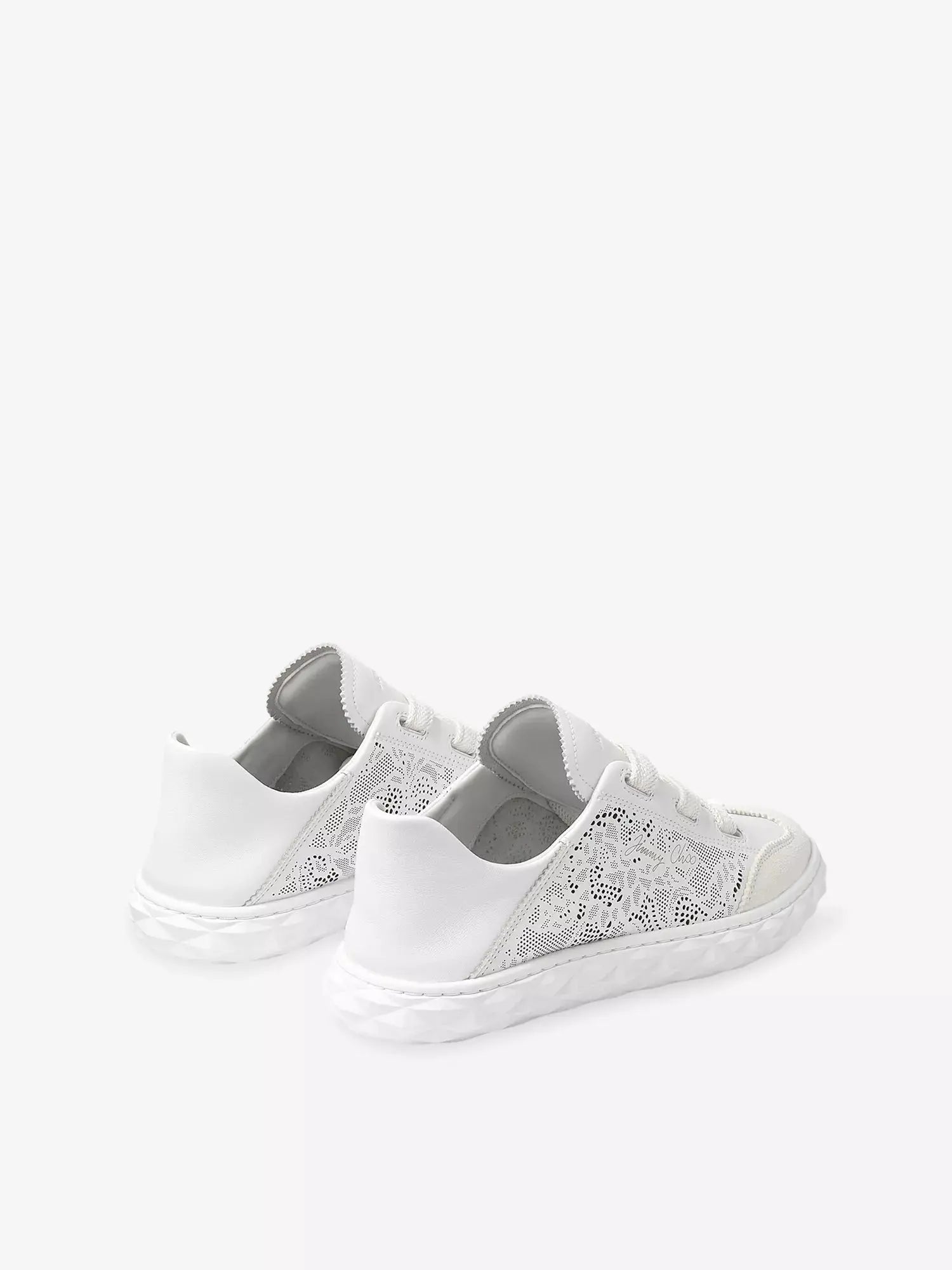 Jimmy Choo Women's Diamond Light Flex Perforated Leather Trainers Jimmy Choo