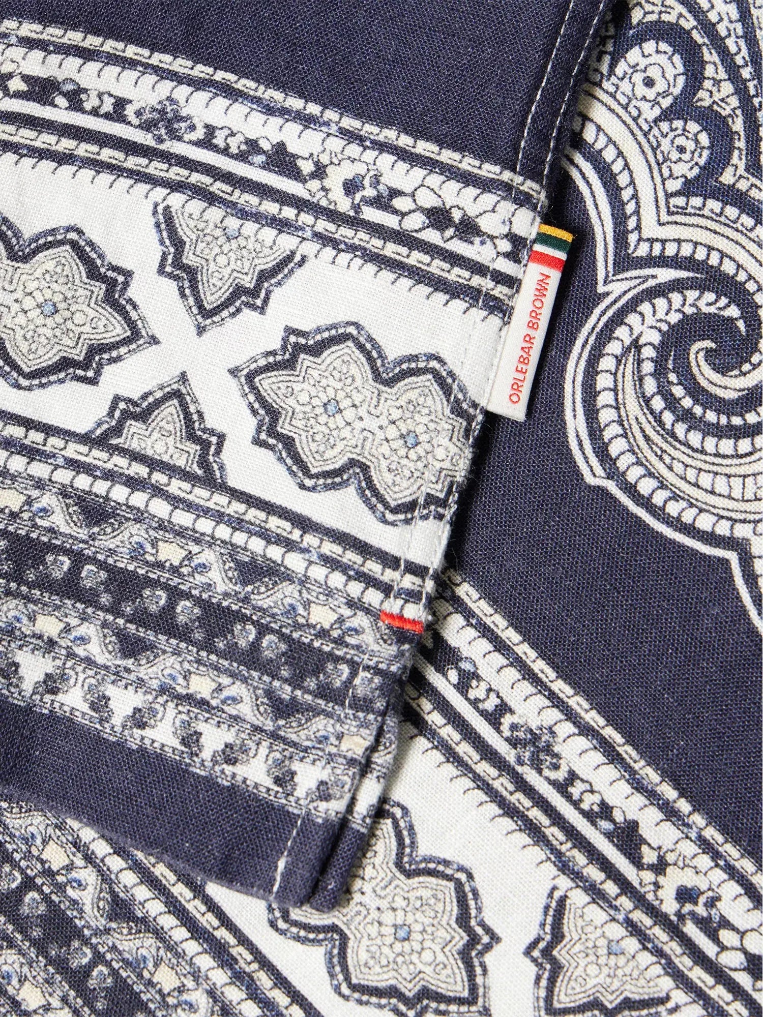 Orlebar Brown Men's Maitan Paisley Linen Shirt Orlebar Brown