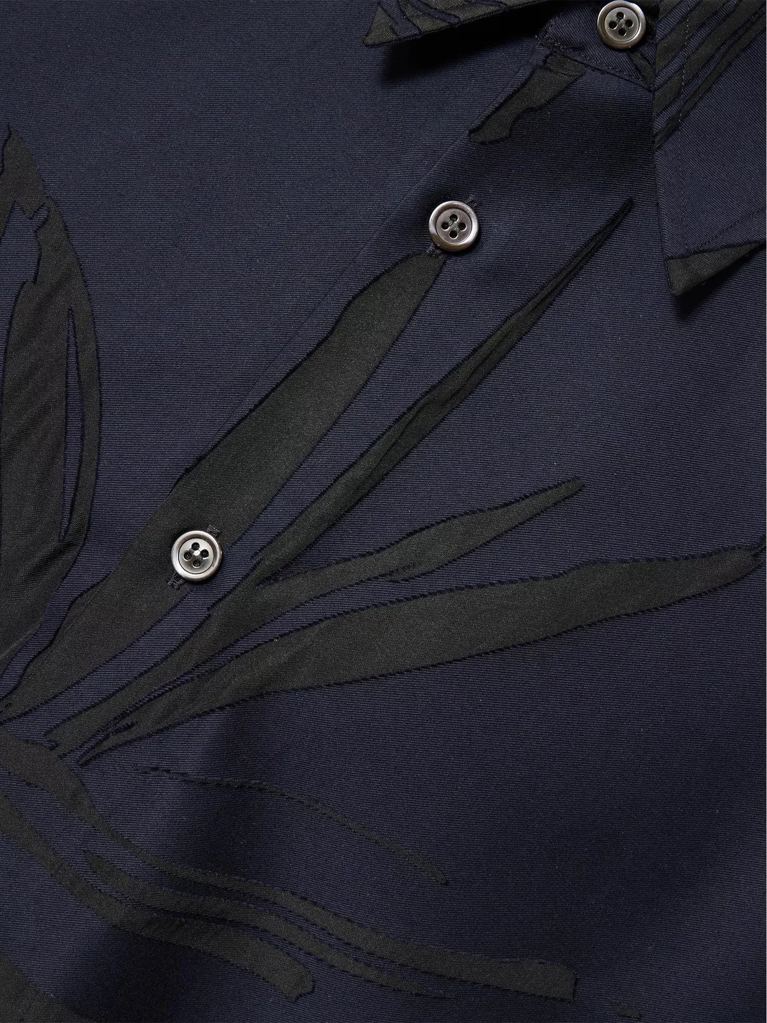 Dries Van Noten Men's Classic-Collar Textured-Pattern Cotton-Blend Shirt Dries Van Noten