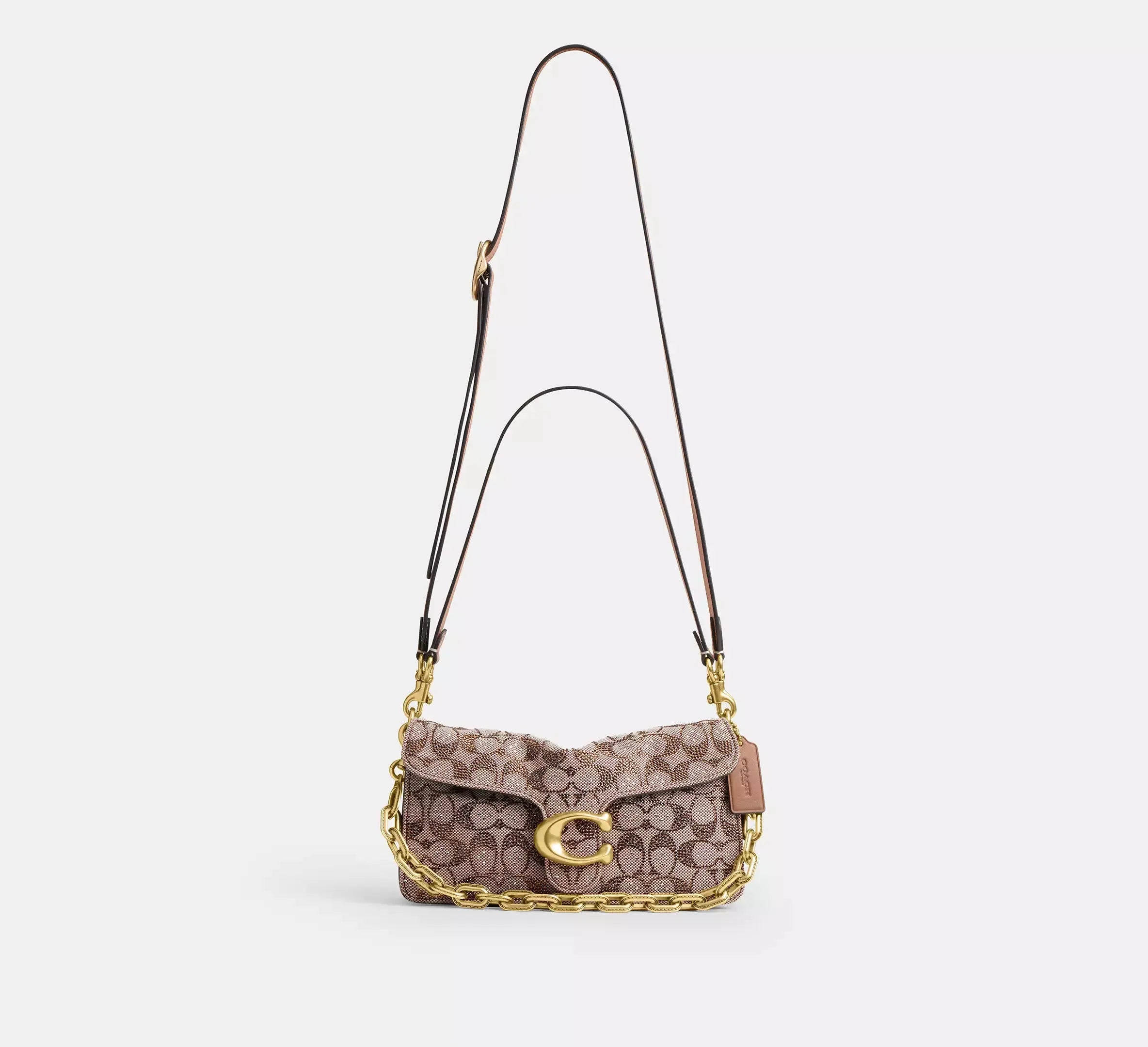 Coach Women's Tabby Shoulder Bag 26 In Crystal Signature Jacquard Coach