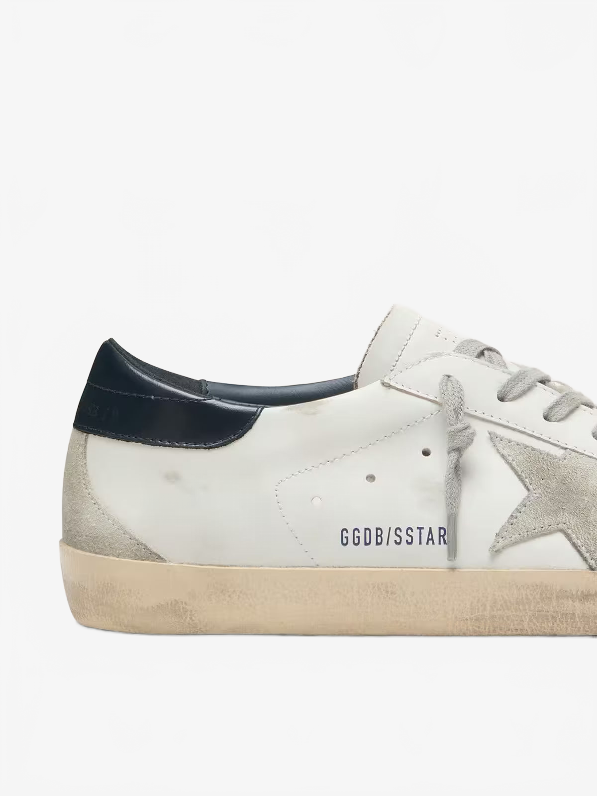 Golden Goose Men's Super-Star with suede star and blue heel tab Golden Goose
