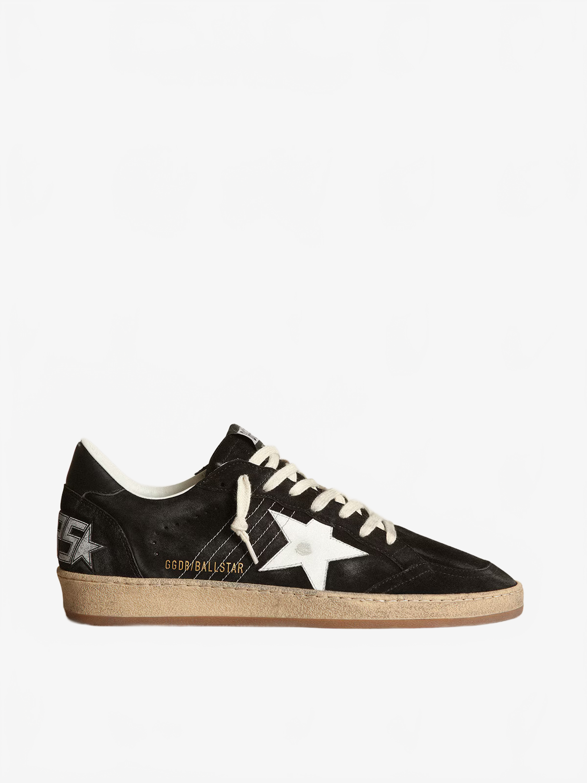 Golden Goose Men's Ball Star in black suede with white leather star Golden Goose