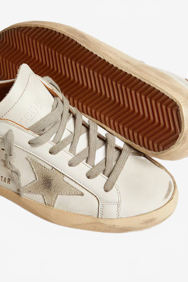 Golden Goose Men’s Super-Star sneakers with suede star and brown heel tab Golden Goose
