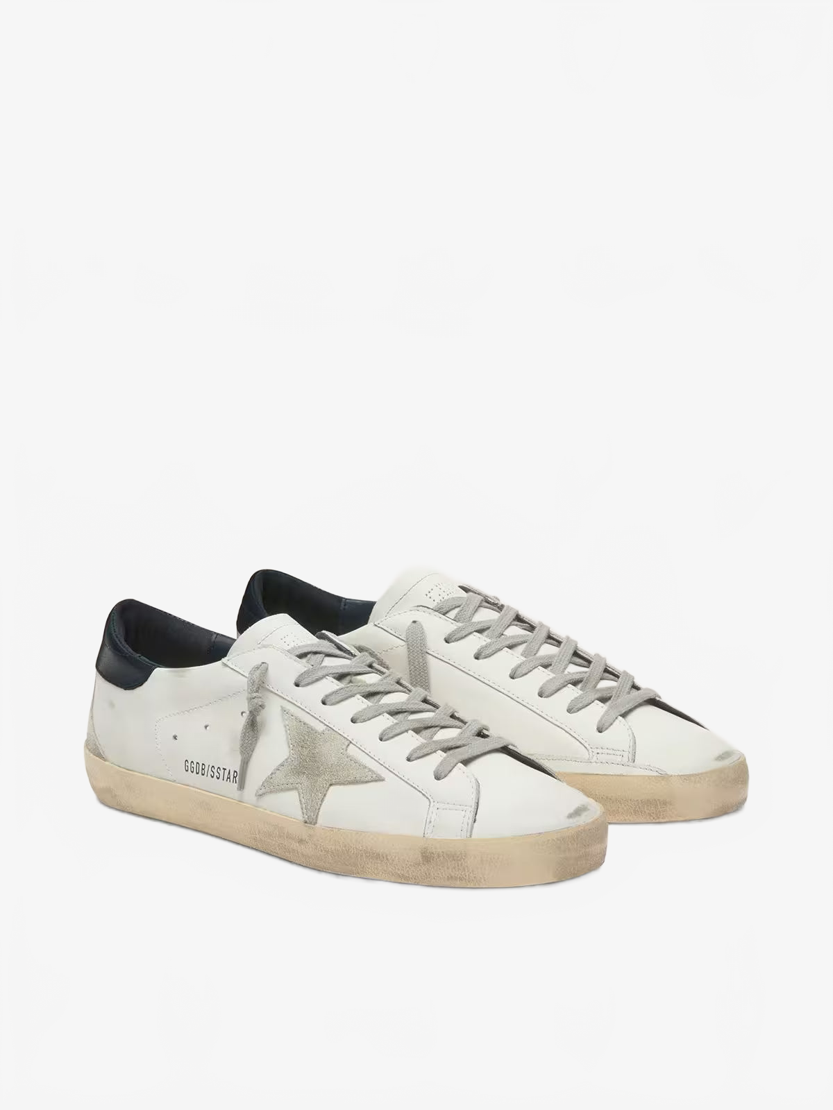 Golden Goose Men's Super-Star with suede star and blue heel tab Golden Goose