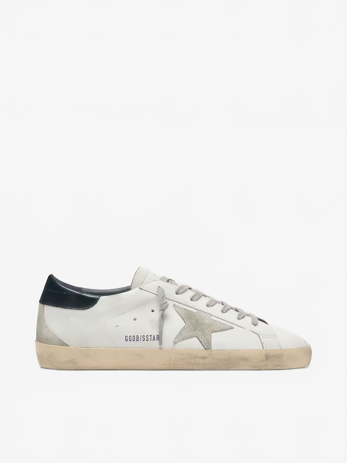 Golden Goose Men's Super-Star with suede star and blue heel tab Golden Goose