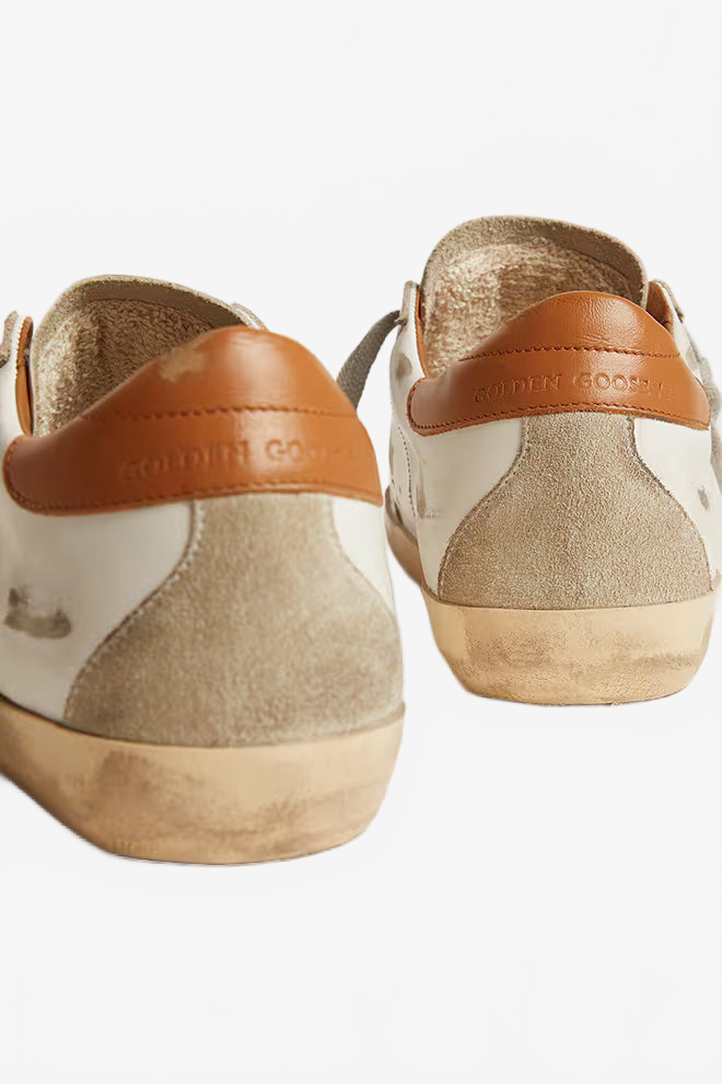 Golden Goose Men’s Super-Star sneakers with suede star and brown heel tab Golden Goose