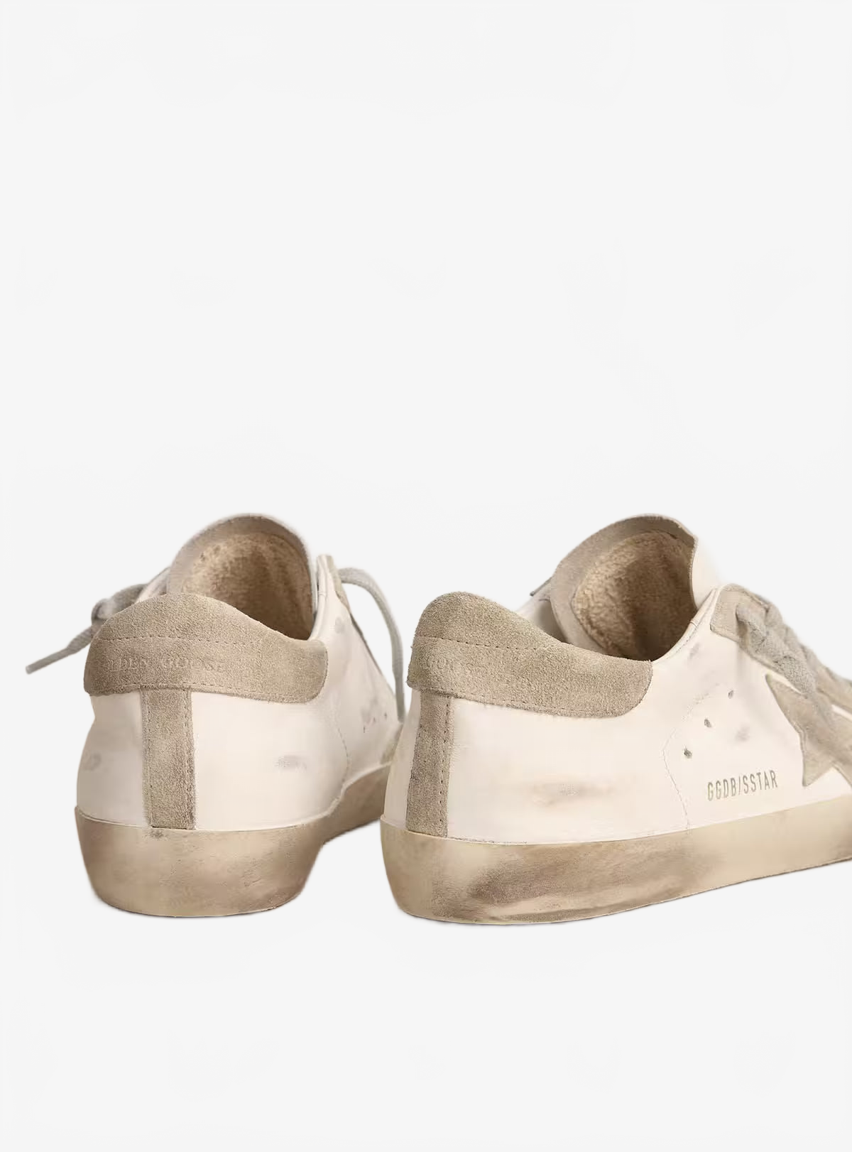 Golden Goose Men’s Super-Star with gray suede star and heel tab Golden Goose