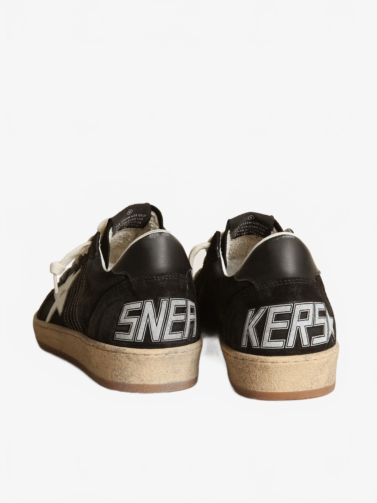 Golden Goose Men's Ball Star in black suede with white leather star Golden Goose