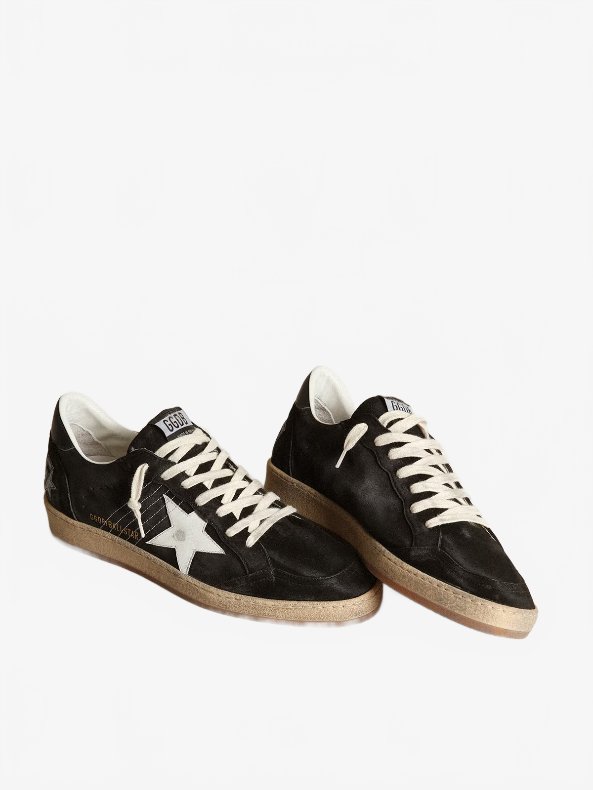 Golden Goose Men's Ball Star in black suede with white leather star Golden Goose