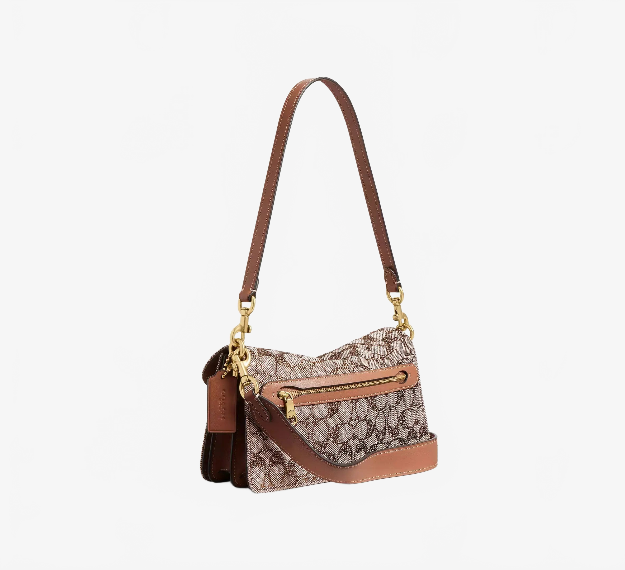 Coach Women's Tabby Shoulder Bag 26 In Crystal Signature Jacquard Coach