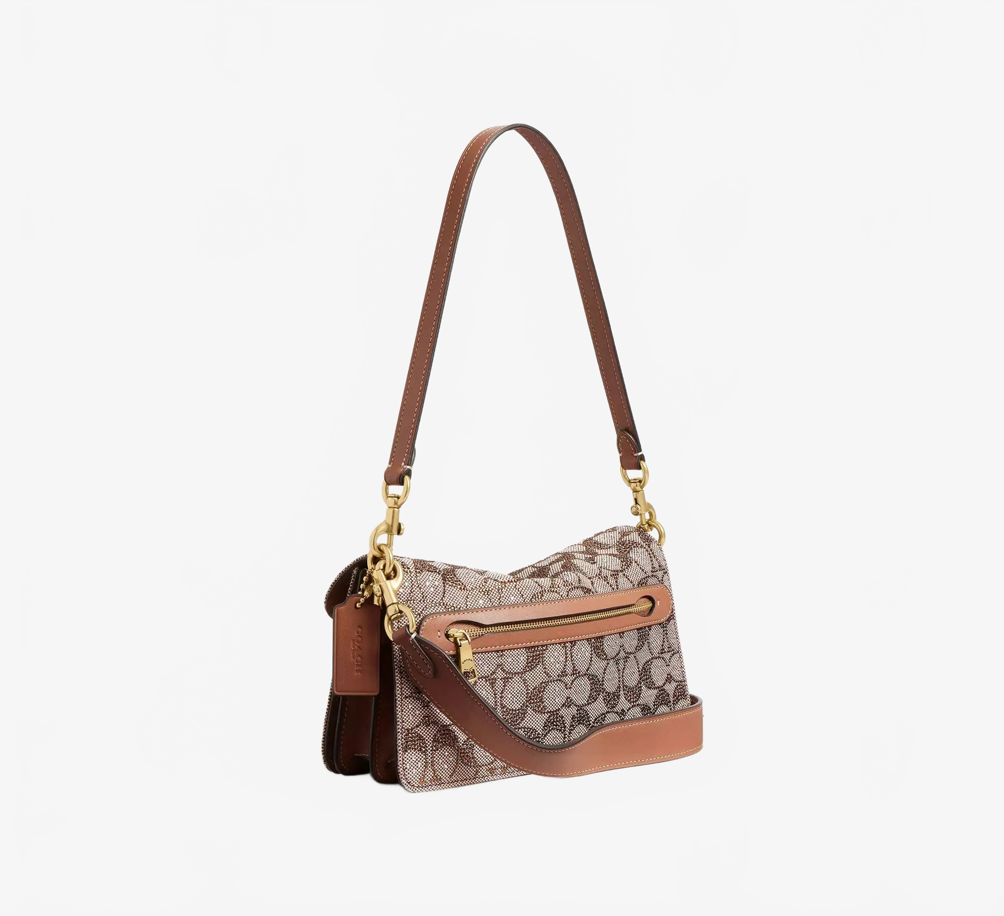 Coach Women's Tabby Shoulder Bag 26 In Crystal Signature Jacquard Coach