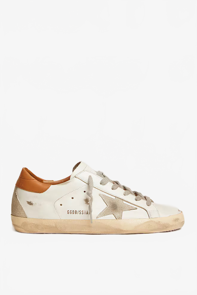 Golden Goose Men’s Super-Star sneakers with suede star and brown heel tab Golden Goose
