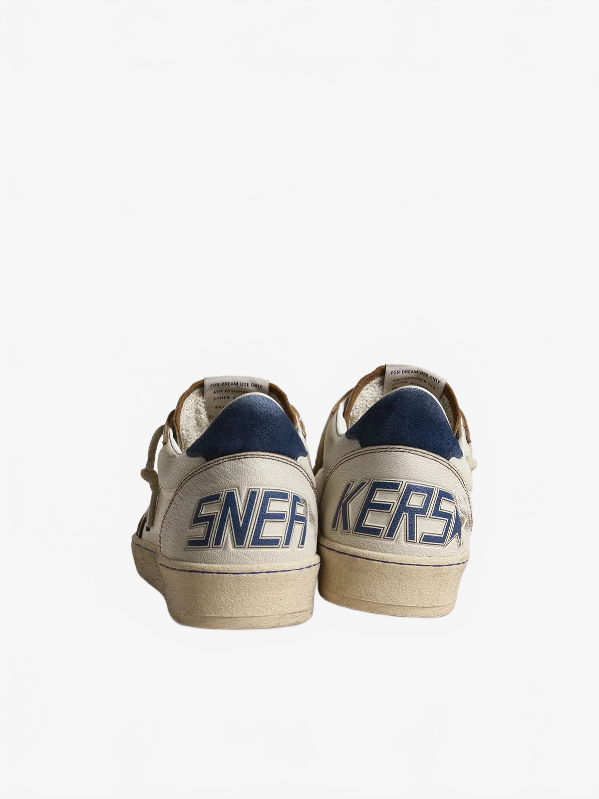 Golden Goose Men's Ball Star with black star and blue suede heel tab Golden Goose