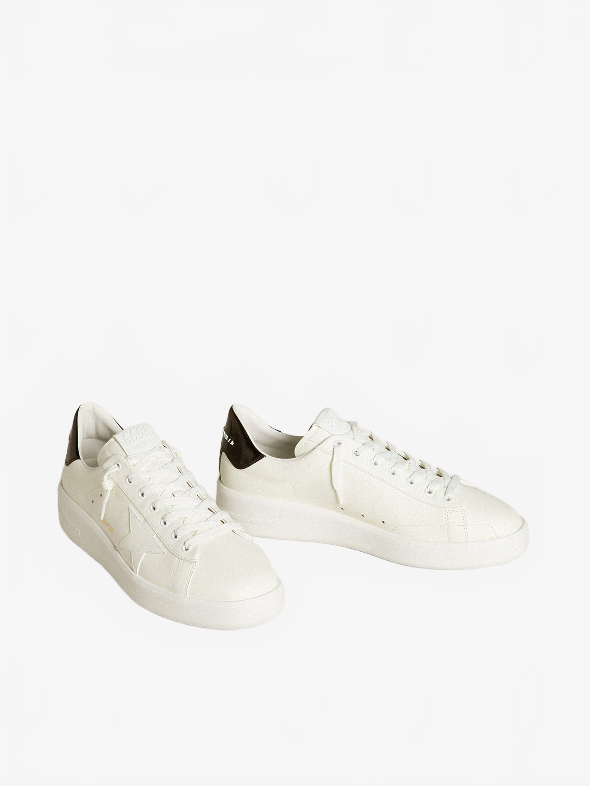 Golden Goose Men’s Purestar with leather star and black patent leather heel tab Golden Goose
