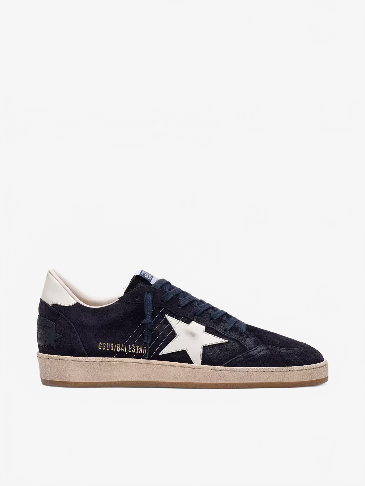 Golden Goose Men’s Ball Star in dark blue suede with white leather star Golden Goose